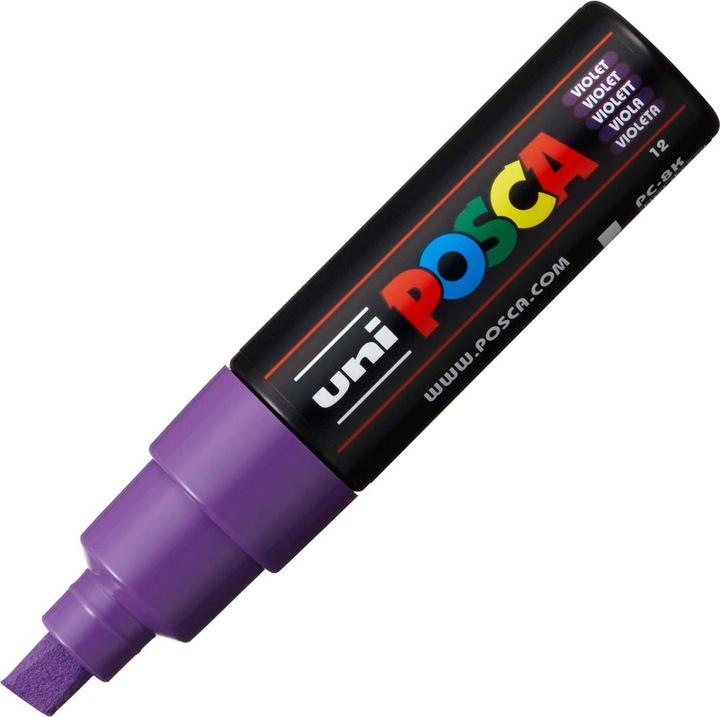 Actual product image Posca Marker PC-8K wedge tip (Violet, 8 mm, 1 x)