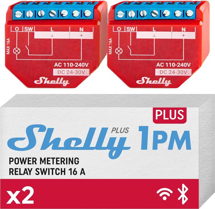 Image du produit Shelly Plus 1PM WiFi-Switch (Actionneur de commutation)