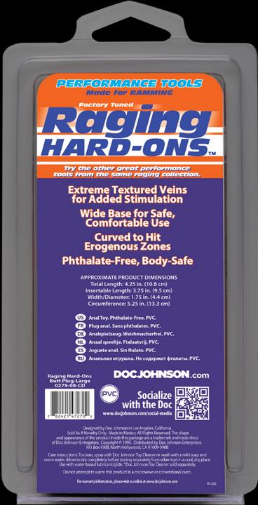Actual product image Doc Johnson Raging Hard-Ons - Large Butt Plug
