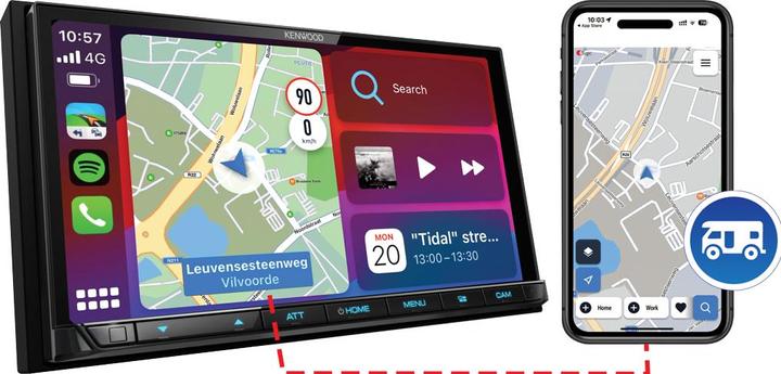 Produktbild Kenwood DMX-8021DABS mit CarPlay, Android Auto, Sygic Campervan Navigations-APP (Android Auto, Apple Carplay)