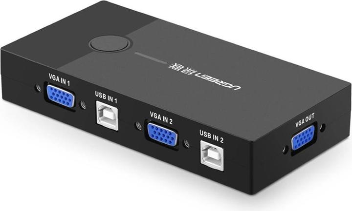 Productafbeelding Ugreen 30357 KVM Switch Box 2-poorts VGA Video Adapter 2 in 1 (zwart)