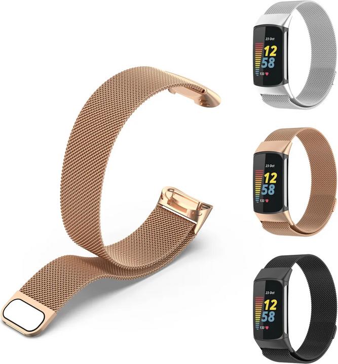 Produktbild PhoneLook Milanaise-Armband aus Stahl in (Grösse S) Vintage gold (Aluminium)