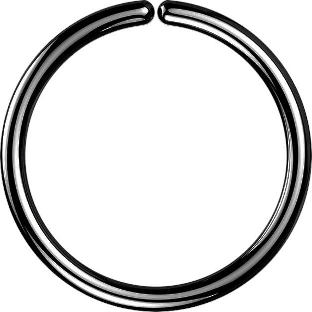 Star Piercing Micro Piercing Ring schwarz mit Titanium Beschichtung (ohne Messing, Chirurgenstahl 316L)