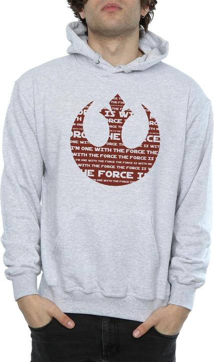 Immagine prodotto Star Wars Rogue One I'm One With The Force Alliance Emblem Red Felpa con Cappuccio Uomo (3XL)