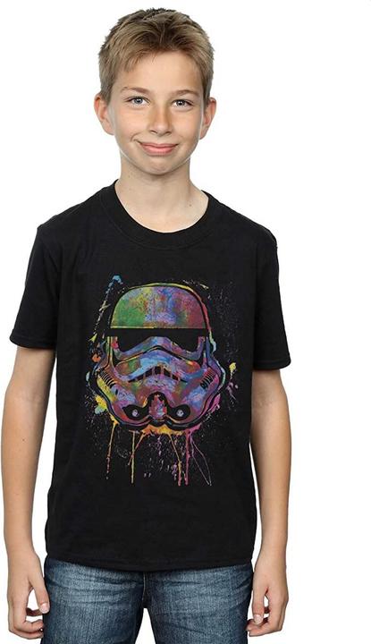 Immagine prodotto Star Wars Maglietta in cotone con schizzi di colore Stormtrooper per ragazzi (128)