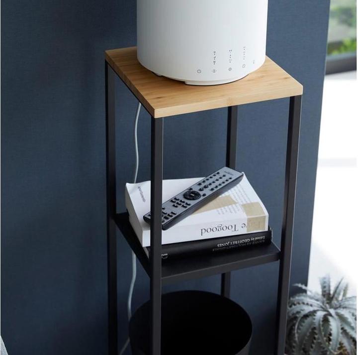Actual product image Yamazaki 2-tier shelf with wooden top TOWER