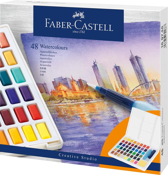 Faber-Castell Aquarellfarbe in Näpfchen (Mehrfarbig, 48000 ml)