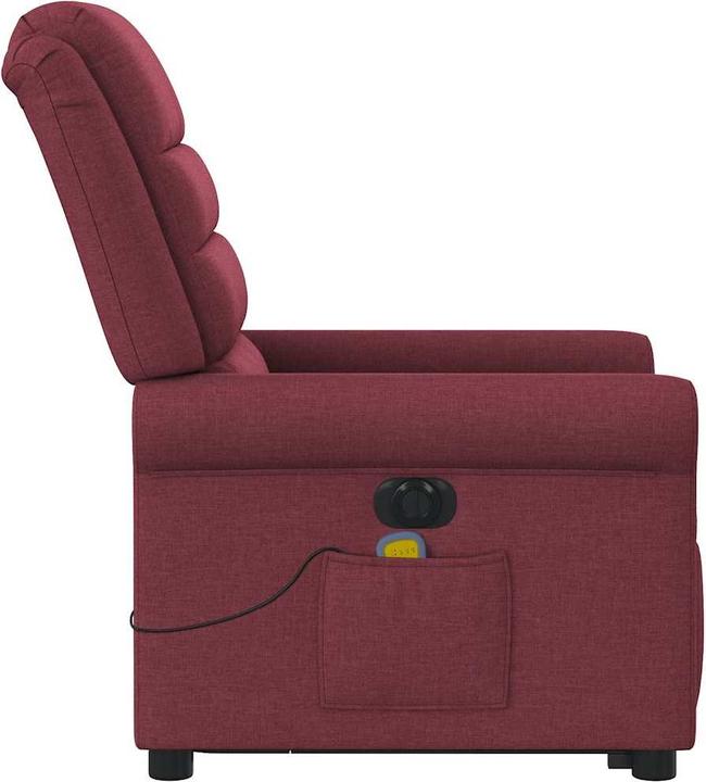 Actual product image VidaXL Electric massage chair with stand-up aid wine red fabric