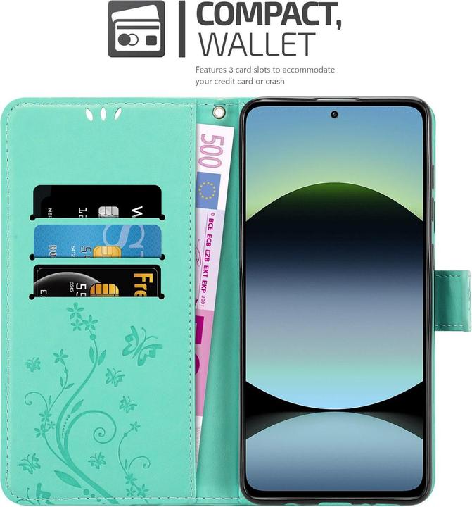 Immagine prodotto Cadorabo Custodia per Xiaomi RedMi Note 14 5G Flower Book (Xiaomi Redmi Note 14 5G)