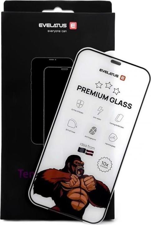 Evelatus iPhone 12 Pro Max Corning Gorilla Glass Anti-Static 3D Full Cover 10 volte più resistente (1 Pezzo/i, Apple iPhone 12 Pro Max)