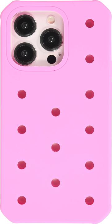 Produktbild PhoneLook Hülle Dicke Silikonhülle mit Löcher für Aufsteck-Sticker (Apple iPhone 14 Pro)