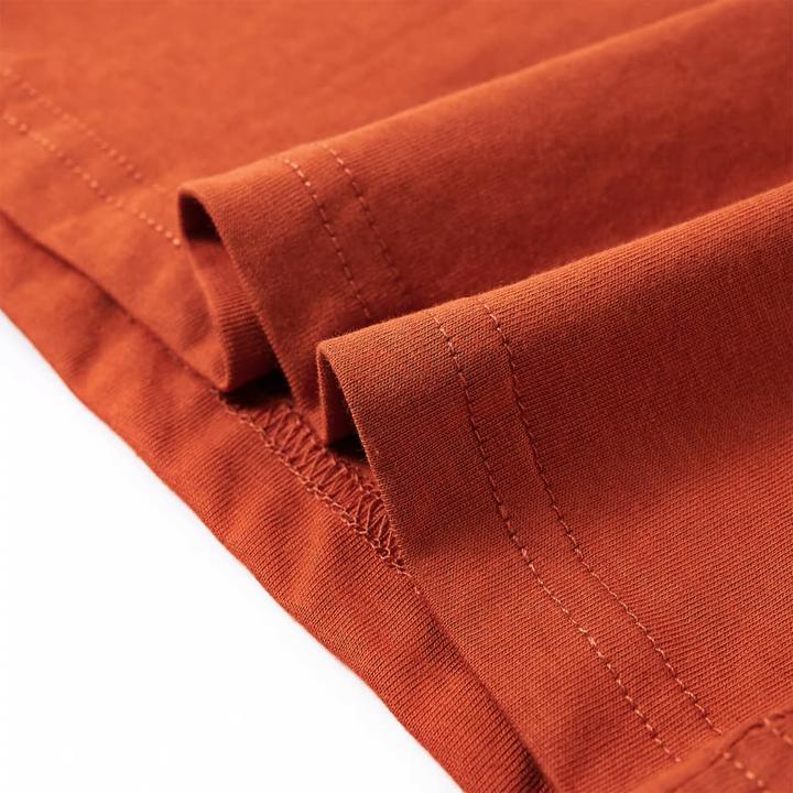 Immagine prodotto VidaXL Camicia da bambino a maniche lunghe marrone ruggine 140,Materiale: 100 (140)