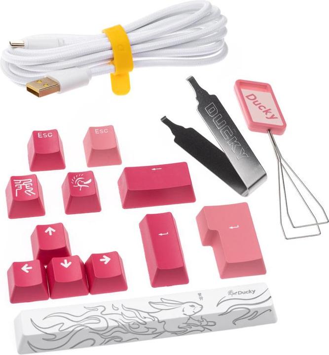 Produktbild Ducky One 3 Gossamer TKL Pink Gaming Tastatur - MX-Blue (DE, Kabelgebunden)