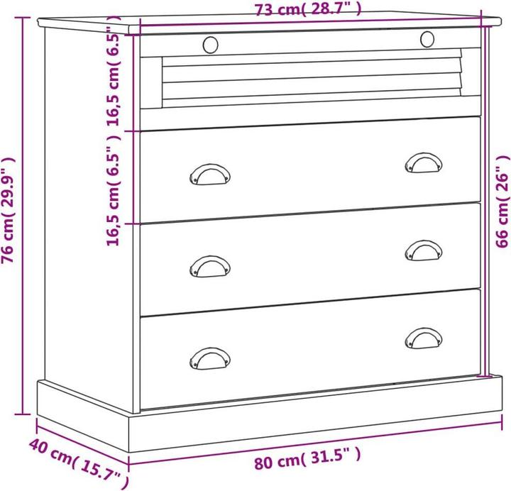 Image du produit VidaXL Nora (80 x 76 cm)