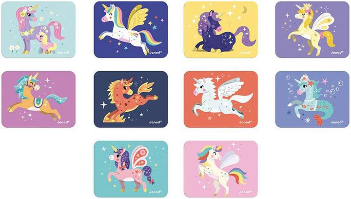 Actual product image Janod Magnetic book unicorn (German, French, Italian, English)