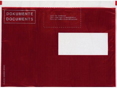 Elco Buste per documenti Quick Vitro rosso con finestra C5 (229 x 162 mm)