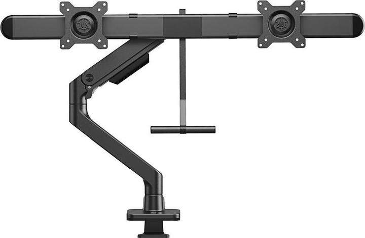 Dual monitor arm office premium, with gas spring, crossbar (32")