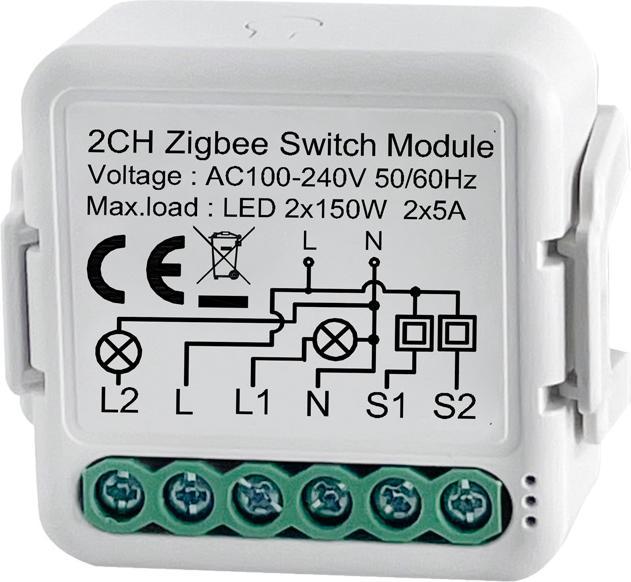 Image du produit Netplus Module Smart Relay Switch 2 canaux Zigbee
