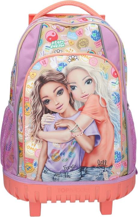 Top Model Topmodel - TOPModel School Backpack Trolley GIRL POWER - Beige, Lilac, Coral - 34x24x50 cm (413286) (28 l)