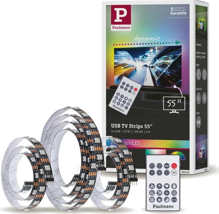 Paulmann EntertainLED USB TV Stripe (RGB, 200 cm, Indoor)