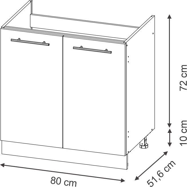 Produktbild Vicco Küchenschränke Fame-Line (80 x 60 x 81.5 cm)
