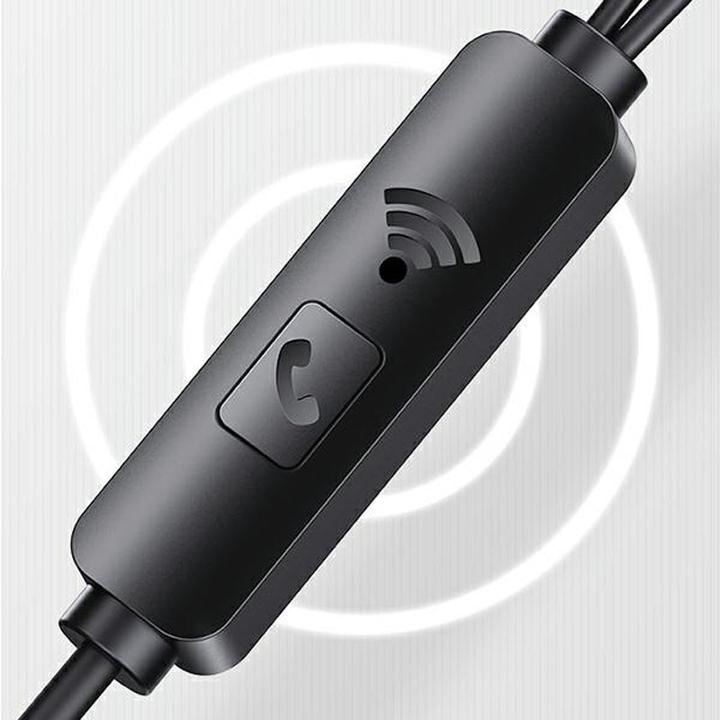 Produktbild Usams Słuchawki stereo EP-44 jack 3.5mm czarny/black HSEP4401 (US-SJ548) (ANC, Kabelgebunden)