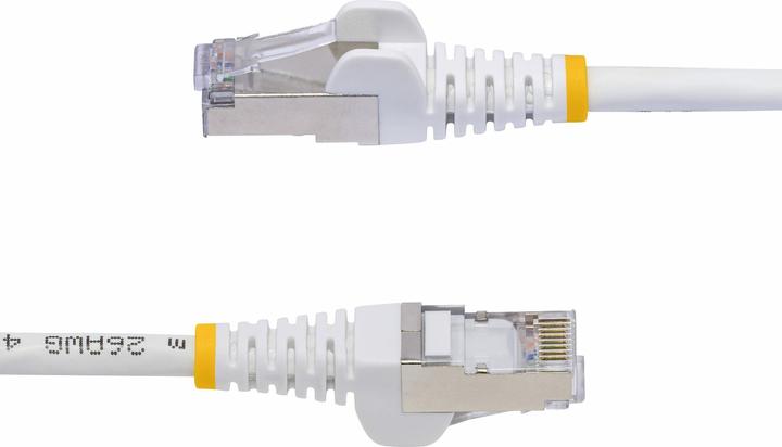 Actual product image StarTech com 12m White CAT8 Ethernet Cable, Snagless RJ45, 25G/40G, 2000MHz, 100W PoE++, S/FTP, 26AW (S/FTP, CAT8.1, 12 m)