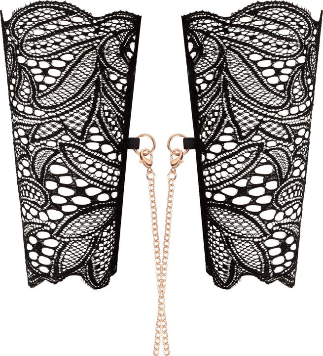 Produktbild Rosy Gold Spitzenmanschetten und Halsband Schwarz