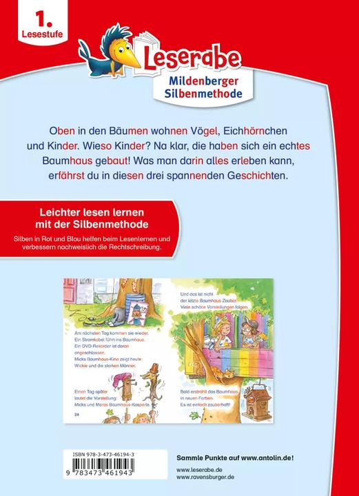 Actual product image Ravensburger Baumhausgeschichten - Leserabe ab 1. Klasse - Erstlesebuch für Kinder ab 6 Jahren (mit Mildenberg... (German, Stéffie Becker, Martin Klein, 2022)
