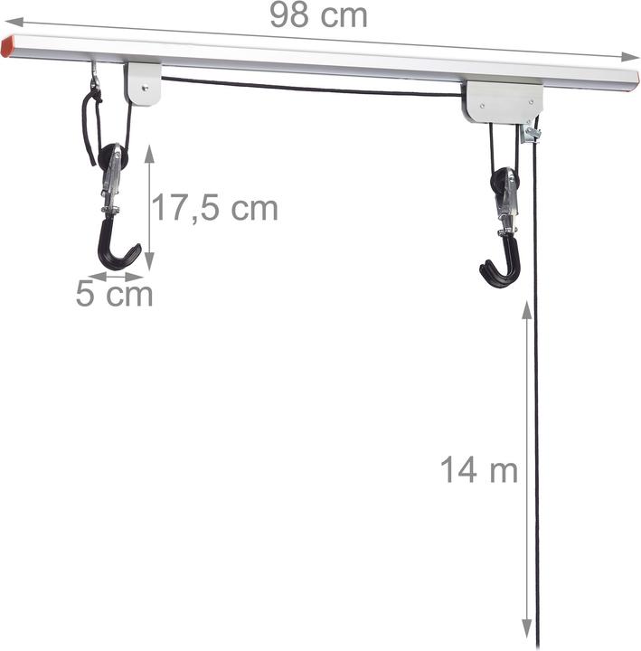 Actual product image Relaxdays Bicycle lift