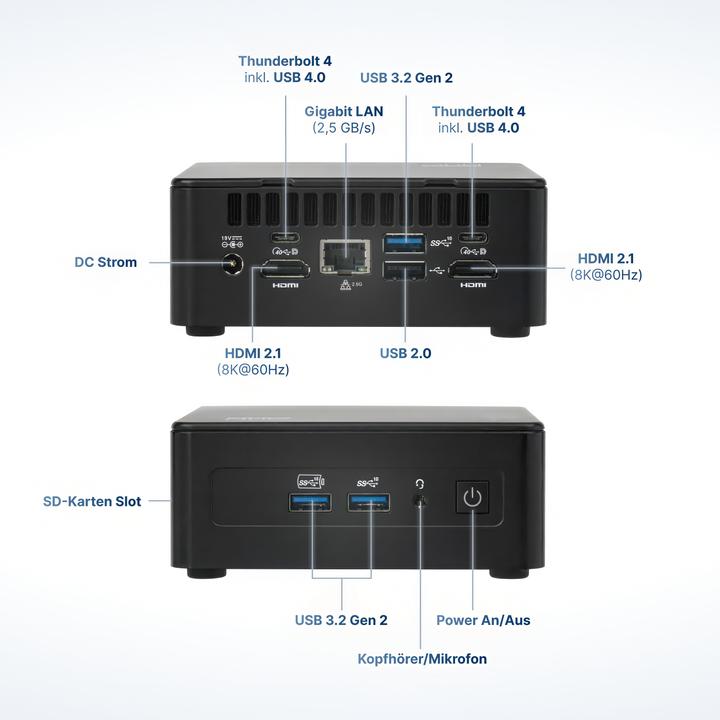 Actual product image Concept International FUTURE NUC PRO 13.GEN (Intel Core i5-13420H)