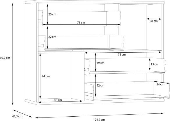 Produktbild Forte Skive (125 x 41.5 x 96 cm)