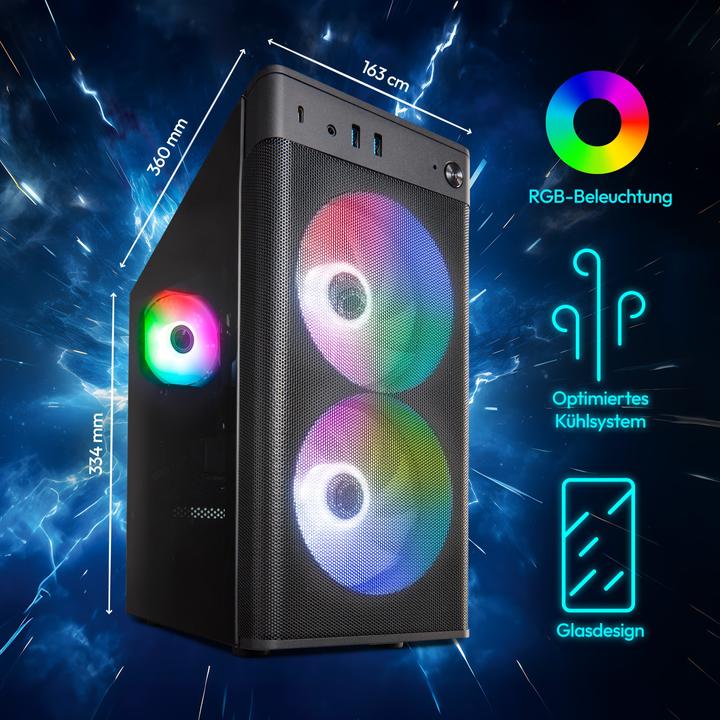 Actual product image Erazer Recon P45 R5 5500 16GB/1TB SSD RTX3050 Win 11 (AMD Ryzen 5 5500, 16 GB, 1024 GB)
