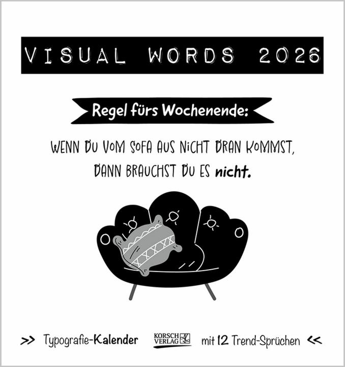 Produktbild Visual Words Black 2026 (Deutsch)