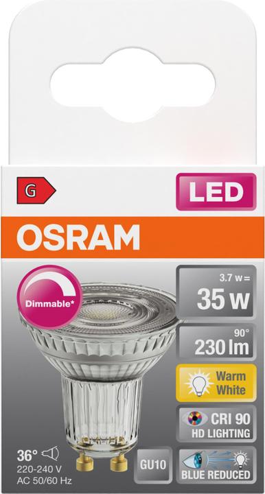 Produktbild Osram Reflektor (GU10, 3.70 W, 230 lm, 6 x, G)