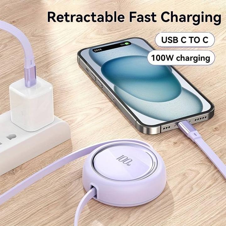 Immagine prodotto PhoneLook Cavo retrattile USB-C di doppio tipo con ricarica rapida QC3.0 100W t (USB 3.0, 100 W)