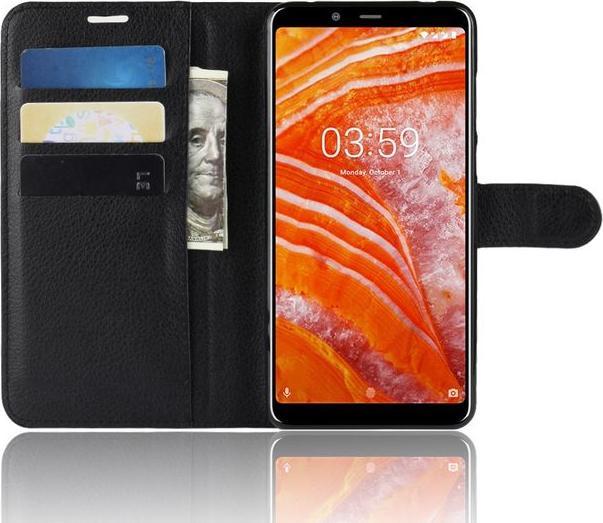 Actual product image MU Classic Litchi Leather Bookcover Series (Nokia 3.1 Plus)
