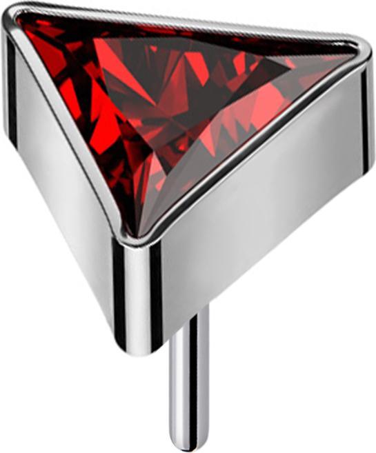 Immagine prodotto Star Piercing Triangolo Threadless argento cristallo rosso (Titanio G23, senza ottone)