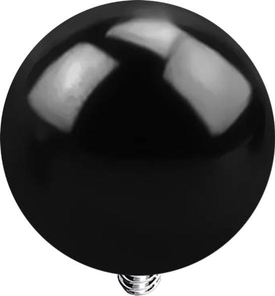 Star Piercing Dermal Anchor Kugel schwarz (ohne Messing, Chirurgenstahl 316L)