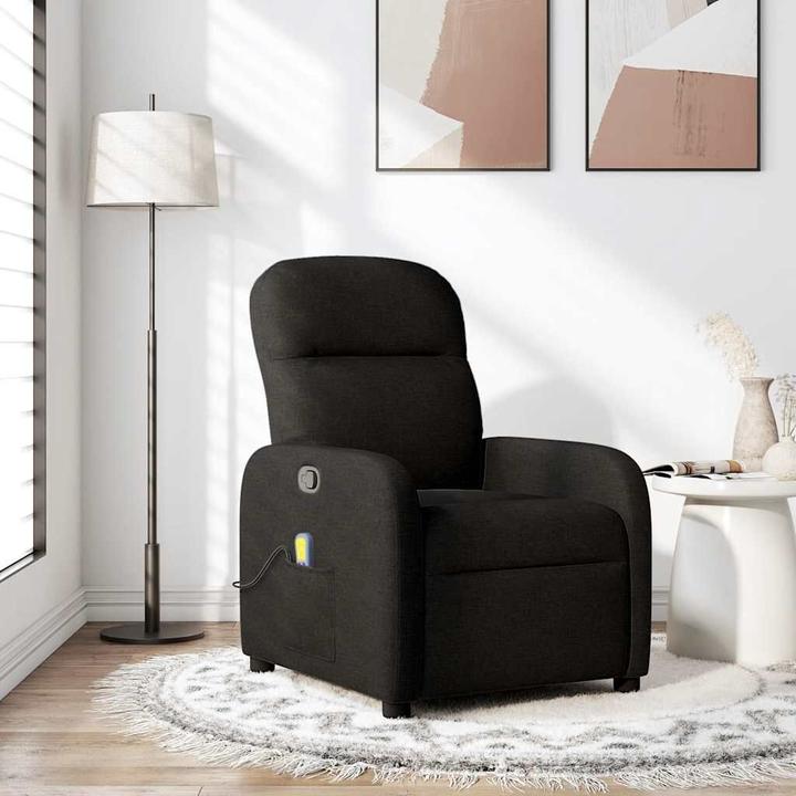 VidaXL Massagesessel Schwarz Stoff