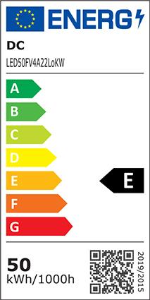 Energie-Label Scharnberger+Hasenbein 90237 LED Displaystrahler 240V 50W/dl (5500 lm, IP65)
