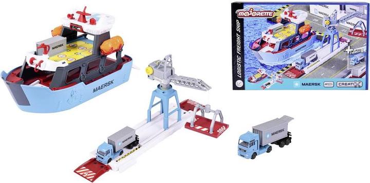 Productafbeelding Majorette Creatix Logistiek Vrachtschip+1 voertuig