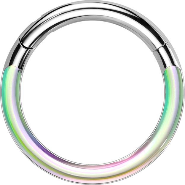 Immagine prodotto Star Piercing Anello a micro segmenti pieghevole in argento fotocromatico anteriore (senza ottone, Titanio G23)
