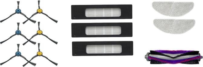 Actual product image Midea | Spare Parts Kit: 6x Side Brush, 1x Main Brush, 3x HEPA Filter, 2x Mopping Cloth for M7Pro/S8+