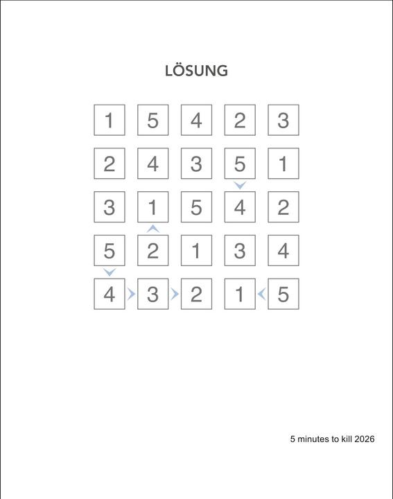 Produktbild Harenberg 5 minutes to kill Tagesabreisskalender 2026 - Der Rätselkalender gegen die langweiligsten Minuten (11 x 14 cm, Deutsch)