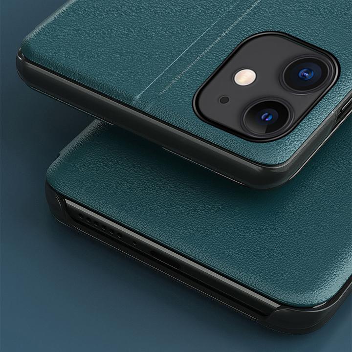 Produktbild Hurtel Eco Leather View Case booktype case schutzhülle aufklappbare hülle iPhone 13 mini blau (Apple iPhone 13 mini)