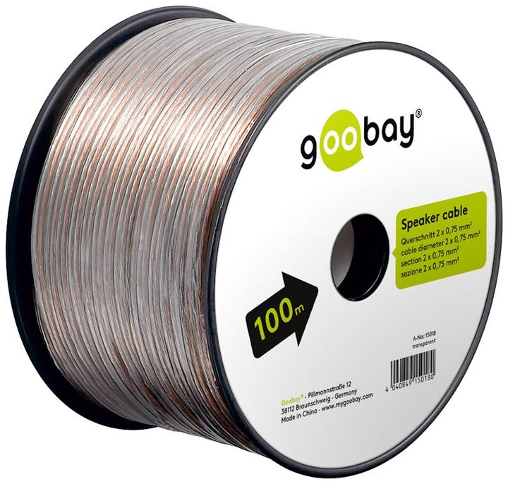 Actual product image Goobay Speaker Cable Transparent CCA (100 m, 0.75 mm²)
