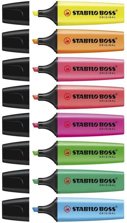 Produktbild STABILO BOSS ORIGINAL Textmarker (Gelb, 5 mm, 10 x)