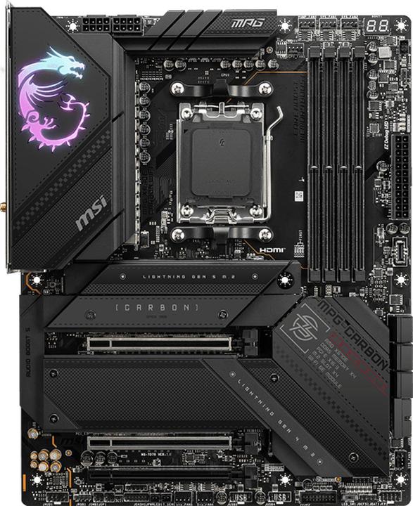 Image du produit MSI MPG X670E CARBON WIFI (AM5, AMD X670E, ATX)