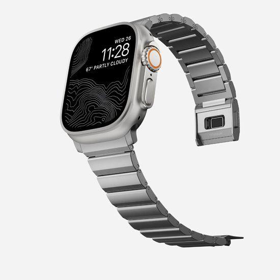 Actual product image Nomad Strap Titanium Silver V2 42/44/45/49mm (35 mm, Titanium)